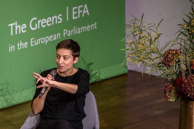 Berlin, 29. Rat der Europäischen Grünen Deutschland, Berlin - 23.11.2018: Im Bild ist Franziska Maria Keller im Rahmen des 29. Rat der Europäischen Grünen in Berlin zu sehen. Berlin Berlin Deutschland *** Berlin, 29 Council of the European Greens Germany, Berlin 23 11 2018 Franziska Maria Keller can be seen in the picture within the framework of the 29 Council of the European Greens in Berlin Berlin Berlin Germany