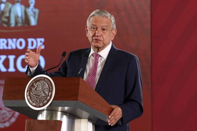 August 22, 2019: EUM20190822NAC02.JPG .CIUDAD DE MEXICO. PresidencyPresidencia-AMLO.- 22 de agosto de 2019. El presidente Andres Manuel Lopez Obrador durante la conferencia matutina de Palacio Nacional. Foto: Agencia EL UNIVERSALCarlos MejiaEELG Copyright: xElxUniversalx