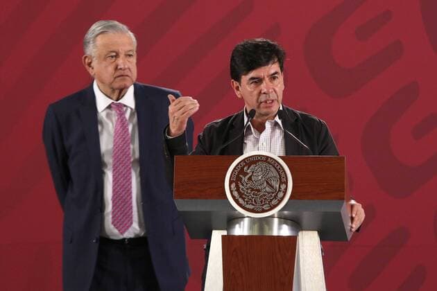 August 22, 2019: EUM20190822NAC04.JPG .CIUDAD DE MEXICO. PresidencyPresidencia-AMLO.- 22 de agosto de 2019. Jesus Ramirez, vocero de Presidencia, durante la conferencia matutina del presidente Andres Manuel Lopez Obrador en Palacio Nacional. Foto: Agencia EL UNIVERSALCarlos MejiaEELG Copyright: xElxUniversalx