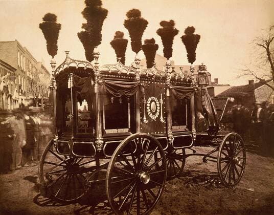 U.S. President Abraham Lincoln s Hearse, Springfield, Illinois, USA, photograph by S.M. Fassett, 1865  Copyright: xCircaxImagesx ghi-circa06399
