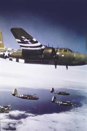 U.S. Army Air Force Fighter Planes during the Invasion of Normandy, France, June 1944  Copyright: xJTxVintagex jtv011706
