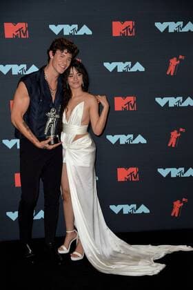 August 26, 2019, Newark, NJ, USA: August 26, 2019 Newark, NJ..Shawn Mendes, Camila Cabello in the press room for MTV Video Music Awards at Prudential Center on August 26, 2019 in Newark, New Jersey. Newark USA  - ZUMAny1_ 20190826_zaf_ny1_264 Copyright: xKristinxCallahanx