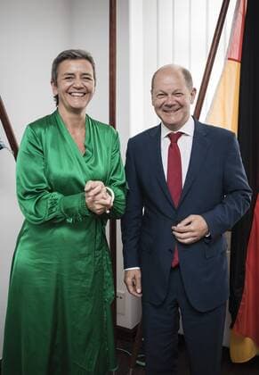 Bundesfinanzminister Olaf Scholz (SPD) trifft EU-Komissarin Margrethe Vestager. Berlin, 27.08.2019. Berlin Germany *** Federal Finance Minister Olaf Scholz SPD meets EU Commissioner Margrethe Vestager Berlin, 27 08 2019 Berlin Germany Copyright: xXanderxHeinl photothek.netx