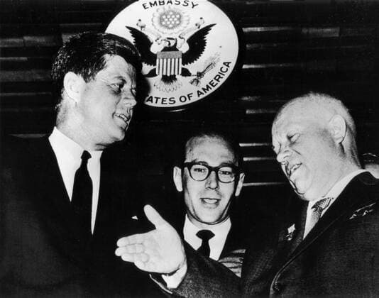 Khrushchev and Kennedy in Vienna Khrushchev and Kennedy in Vienna 1961 Austria National archives, Washington Copyright: xPhoto12 ArchivesxSnarkx DFS09A00173