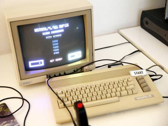 August 31, 2019, Wroclaw, Poland: The company Retro Games has announced the return of the classic Commodore 64 computer. The C64 is a refreshed Commodore 64, which can be connected to a modern TV and play one of the 64 classic games included. The premiere of the C64 was announced for December 2019. The photo shows a former Commodore 64 computer in the Museum of Games and Computers in Wroclaw. Wroclaw Poland - ZUMAk222 20190831_zip_k222_006 Copyright: xDamianxKlamkax
