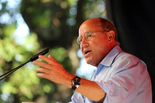 News Bilder des Tages Gregor Gysi (Präsident der Europäischen Linken) spricht während einer Wahlkampfveranstaltung der Partei Die Linke für die Landtagswahl in Brandenburg, Potsdam, 31. August 2019. Die Wahl findet am 1. September statt. Landtagswahl Brandenburg 2019: Wahlkampfveranstaltung Die Linke
