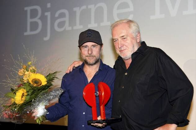 Entertainment Bilder des Tages Bjarne Mädel und Michael Kötz bei der Verleihung des Preises für Schauspielkunst 2019 auf dem 15. Festival des Deutschen Films Ludwigshafen im Festivalkino. Ludwigshafen, 01.09.2019
