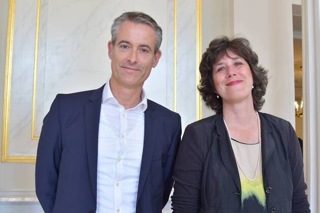 OPUS KLASSIK AWARD PK Michael Becker, Intendant Tonhalle Duesseldorf, Dr. kerstin Schuessler-Bach, Composer Manager Boosey & Hawkes bei der OPUS KLASSIK PK zum 2. OPUS AWARD im Konzerthaus am Gendarmenmarkt in Berlin am 02.09.2019
