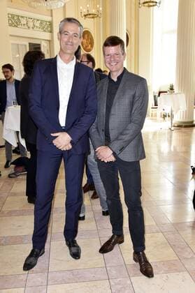 Michael Becker und Burkhard Glashoff bei der Pressekonferenz zur Bekanntgabe der Preisträger des Opus Klassik 2019 im Konzerthaus Berlin. Berlin, 02.09.2019