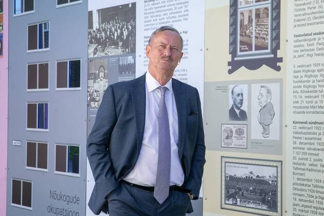 02.09.2019. Rakvere Riigikogu anniversary exhibition reached Rakvere. In the picture Siim Kallas FOTO: Ain Liiva Virumaa Teataja RAKVERE LAANE-VIRUMAA ESTONIA  Copyright: xAinxLiivax