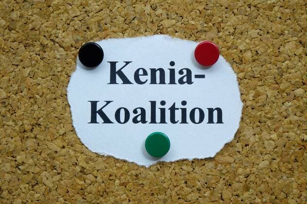 Kenia-Koalition Kenia-Koalition, 03.09.2019, Borkwalde, Brandenburg, Eine Kenia-Koalition ist eine schwarz-rot-grüne Koalition.
