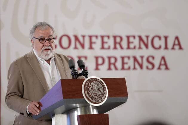 September 4, 2019: EUM20190904NAC18.JPG.CIUDAD DE MEXICO. PresidencyPresidencia-AMLO. 4 de septiembre de 2019. Alejandro Encinas, subsecretario de Derechos Humanos, durante la conferencia matutina del presidente Andres Manuel Lopez Obrador en Palacio Nacional. Foto: Agencia EL UNIVERSALIvan StephensEELG Copyright: xElxUniversalx