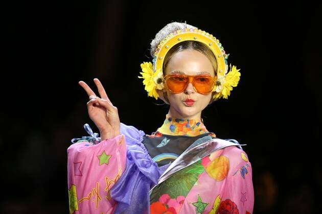 Bilder des Jahres 2019, Entertainment 09 September Entertainment Themen der Woche KW36 (190905) -- NEW YORK, Sept. 5, 2019 -- A model presents a creation from the Leaf Xia Spring Summer 2020 collection during the New York Fashion Week in New York, the United States, on Sept. 4, 2019. ) U.S.-NEW YORK-FASHION WEEK-CHINESE BRAND-LEAF XIA QinxLang 
