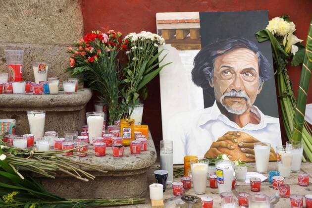 News Bilder des Tages Mexiko, Trauer um Francisco Toledo September 6, 2019: EUM20190906CUL27.JPG.OAXACA, Oax. DeathDeceso-Toledo.- 6 de septiembre de 2019. Amigos, familiares y seguidores del artista Francisco Toledo se reunen en el Instituto de Artes Graficas de Oaxaca (IAGO), en donde se le realiza un homenaje con ofrendas florales al pintor fallecido el jueves a los 79 anos de edad. Foto: Agencia EL UNIVERSALEELG Copyright: xElxUniversalx