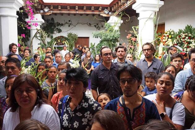 Mexiko, Trauer um Francisco Toledo September 6, 2019: EUM20190907CUL02.JPG.OAXACA, Oax. DeathDeceso-Toledo.- Amigos, familiares y seguidores del artista Francisco Toledo se reunieron en el Instituto de Artes Graficas de Oaxaca (IAGO) el 6 de septiembre de 2019, en donde se le realizo un homenaje con ofrendas florales al pintor fallecido el jueves a los 79 anos de edad. Foto: Agencia EL UNIVERSALEELG Copyright: xElxUniversalx