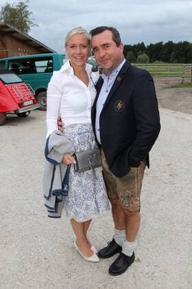 Falk Raudies mit Ehefrau Andrea, Tabaluga Golf Cup 2019 Gala Abend im Reitstall in Tutzing am 07.09.2019