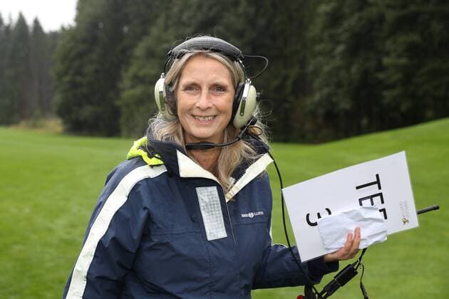 25. Tabaluga Golf Turnier zu Gunsten der Mcihael Roll Tabaluga Stiftung Claudia Roll organisiert die Hubschrauber Flüge, Tutzing Deutschland Golfclub Tutzing