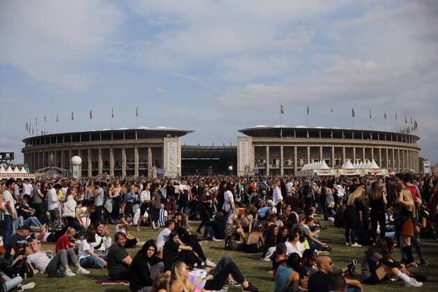 Besucher beim Lollapalooza Festival im Olympiapark in Berlin, 8. September 2019. Lollapalooza Berlin 2019