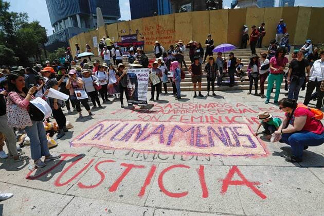 September 8, 2019: EUM20190908NAC12.JPG.CIUDAD DE MEXICO. ProtestProtesta-Feminicidio.- 8 de septiembre de 2019. Mujeres participan en la Marcha del silencio para exigir justicia por los feminicidios ocurridos en distintas entidades del pais. Foto: Agencia EL UNIVERSALBerenice FregosoEELG Copyright: xElxUniversalx