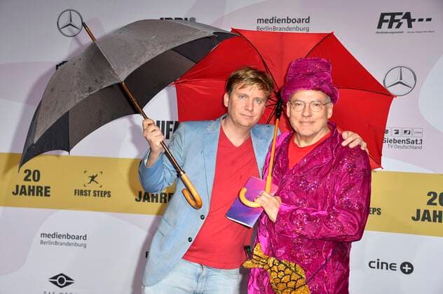 Rosa von Praunheim mit Lebenspartner Oliver Sechting bei der 20. Verleihung der First Steps Awards 2019 im Stage Theater des Westens. Berlin, 09.09.2019