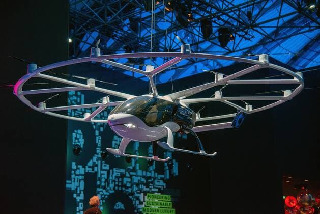 Model vom Volocopter-Flugtaxi Volocity. Deutschland, Frankfurt, 10.09.2019, IAA 2019 - Impressionen, Messe