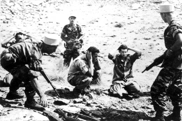 F.L.N. (National Liberation Front) prisoners captured by the Foreign Legion F.L.N. (National Liberation Front) prisoners captured by the Foreign Legion 1954 - 1962 France - Algerian War of Independence Copyright: xPhoto12 ArchivesxSnarkx DFS09A10_403