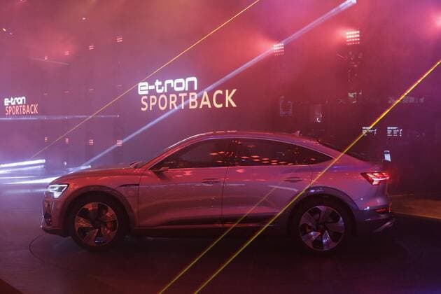Germany: Audi press conference at the 2019 IAA German car manufacturer Audi, part of the Volkswagen Group, previewed the e-tron Sportback at a press conference at the 2019 Internationale Automobil-Ausstellung (IAA), ahead of its official unveiling at the LA Auto Show. Frankfurt Hesse Germany Messe Frankfurt  MichaelxDebets