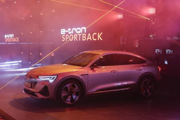 Germany: Audi press conference at the 2019 IAA German car manufacturer Audi, part of the Volkswagen Group, previewed the e-tron Sportback at a press conference at the 2019 Internationale Automobil-Ausstellung (IAA), ahead of its official unveiling at the LA Auto Show. Frankfurt Hesse Germany Messe Frankfurt  MichaelxDebets