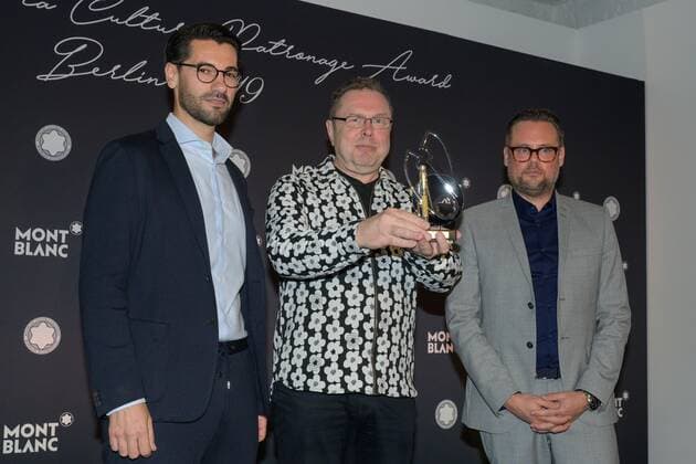 Berlin GER, Berlin, 10.09.19, Verleihung des Montblanc de la Culture Arts Patronage Awards v.l. GF - Montblanc, Christoph Tannert, Till Fellrath, 10.09.2019, Verleihung des Montblanc de la Culture Arts Patronage Awards beim diesjaehrigen Preistraeger, dem Kuenstlerhaus Bethanien, Copyright: xEIBNER UwexKochx EP_ukh