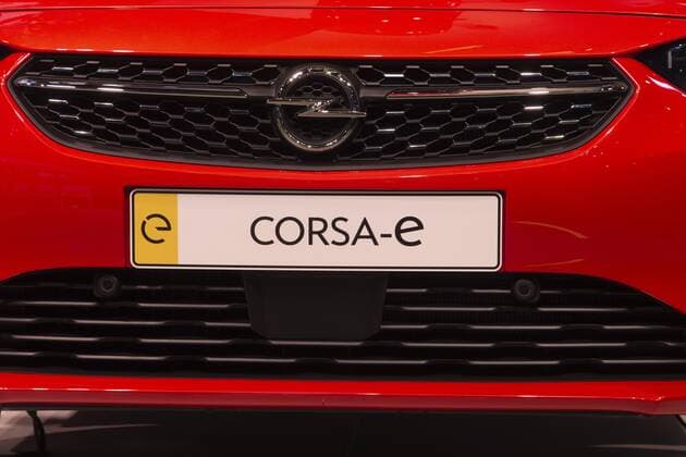 Frontpartie des Opel Corsa E Internationale Automobil- Ausstellung IAA 2019 in Frankfurt, am 10.09.2019. *** Front end of the Opel Corsa E International Motor Show IAA 2019 in Frankfurt, 10 09 2019