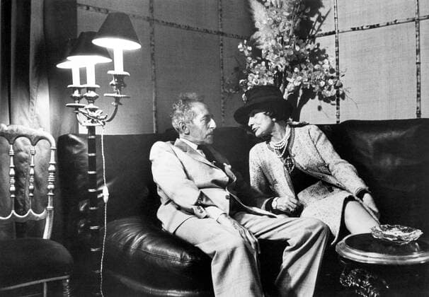 IMAGO ICONS: Coco Chanel Jean Cocteau and Coco Chanel Writer Jean Cocteau and fashion designer Coco Chanel Photo taken end of 1950 s. Copyright: xLucxFournol Photo12x FRN02357_030