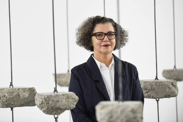 Bilder des Jahres 2019, Entertainment 09 September Entertainment Themen der Woche KW37 Entertainment Bilder des Tages September 11, 2019, London, UK: LONDON, UK. Artist Mona Hatoum stands within her work Remains to be Seen , 2019. Preview of Remains to be Seen , a new exhibition by Mona Hatoum at White Cube gallery in Bermondsey. This is the first presentation of her work since Tate Modern in 2016. The show runs 12 September to 3 November 2019. London UK  - ZUMAl94_ 20190911_zaf_l94_032 Copyright: xStephenxChungx