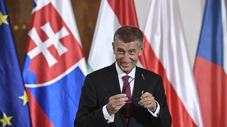Czech Prime Minister Andrej Babis smiles prior to meeting with other PMs of Visegrad Four (V4; Slovakia, Poland, Hungary) and Western Balkan countries to boost both regions cooperation, on September 12, 2019, in Prague, Czech Republic. (CTKxPhoto MichalxKrumphanzl) CTKPhotoP201909120371801  kmt 4