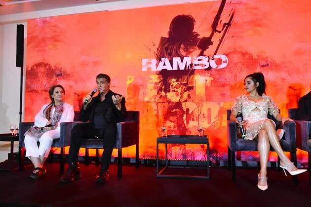 Rambo: Last Blood film press conference MEXICO CITY, MEXICO - SEPTEMBER 12: Adriana Barraza, Sylvester Stallone and Yvette Monreal speaks during a press conference to promote Rambo: Last Blood at Mexico City Four Season Hotel on September 12, 2019 in Mexico City, Mexico  Copyright: xCarlosxTischlerx EYE_8302