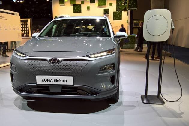 IAA, Internationale Automobil Ausstellung 2019 in Frankfurt am Main, ausgerichtet vom Verband der Automobilindustrie VDA. Foto: Hyundai Kona Elektro - E Mobil *** IAA, International Motor Show 2019 in Frankfurt am Main, organized by the German Association of the Automotive Industry VDA Photo Hyundai Kona Elektro E Mobil