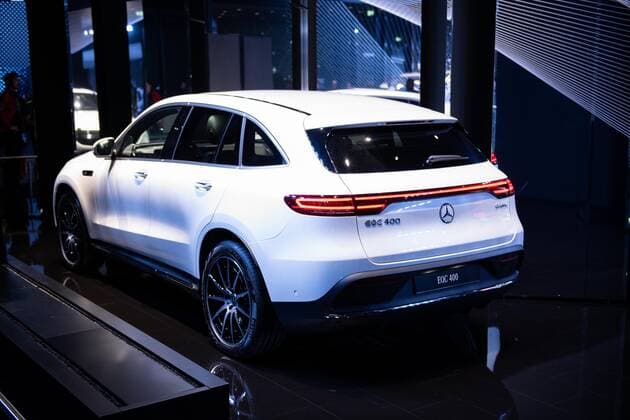 IAA 2019, Mercedes 13.09.2019 Frankfurt x1x Internationale Automobilausstellung 2019. Messestand von Mercedes in der Festhalle. Elektroauto Mercedes EQC 400 4Matic. Frankfurt Frankfurt Hessen Germany *** IAA 2019, Mercedes 13 09 2019 Frankfurt x1x International Motor Show 2019 Mercedes stand in the Festhalle Electric Car Mercedes EQC 400 4Matic Frankfurt Frankfurt Hessen Germany