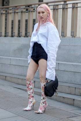 Street Style on day two of London Fashion Week SS 2020 on Friday September 13th 2019, showcasing stylish individuals London is internationally known for. Image shows Buying Director for Shyness Space, Shiny Francis  (112044959)