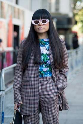 Street Style on day three of London Fashion Week SS 2020 on Saturday September 14th 2019, showcasing stylish individuals London is internationally known for. Image shows ex Elle China Fashion Editor, now Stylist and influencer, Leaf Greener arriving to attend a show  (112123799)