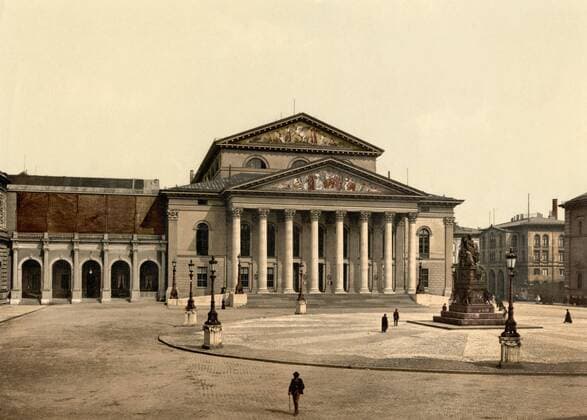 National Theatre, Munich, Bavaria, Germany, Photochrome Print, Detroit Publishing Company, 1900  Copyright: CircaxImages ghi-circa01437