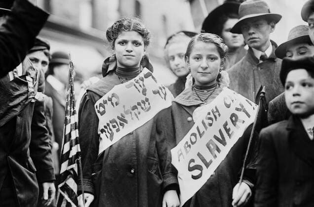 Children in Child Labor Demonstration, Labor Parade, New York City, New York, USA, Bain News Service, 1909  Copyright: CircaxImages ghi-circa01586