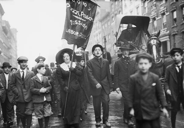 Marchers of Russian Labor Assn, Labor Parade, New York City, New York, USA, Bain News Service, May 1, 1909  Copyright: CircaxImages ghi-circa02938