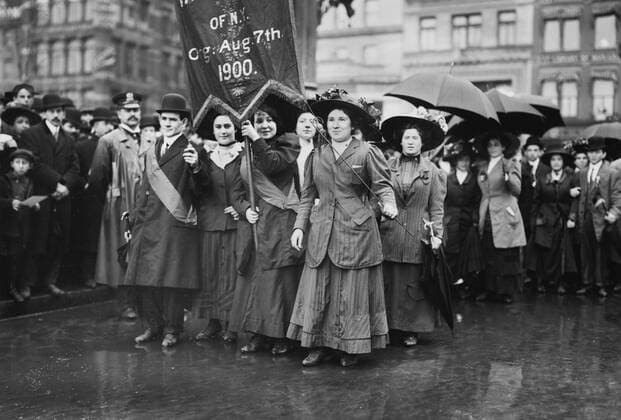 Women Marchers, May Day Parade, New York City, New York, USA, Bain News Service, May 1, 1909  Copyright: CircaxImages ghi-circa02939