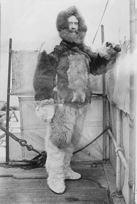 Robert E. Peary, Portrait in Fur Parka on Deck of S.S. Roosevelt, Bain News Service, 1906  Copyright: CircaxImages ghi-circa02944