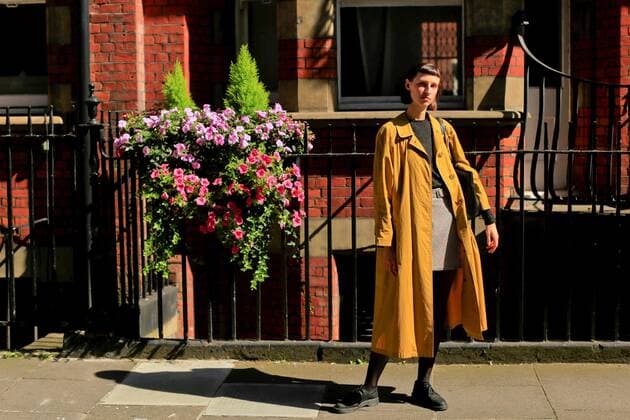 A chic showgoer attending the show during London Fashion Week September 14 ,2019 - LFW: Spring 2020 Street Style Day 1, London England United Kingdom  Copyright: xRunwayxManhattan ValentinaxRaniex SS20LNDVR1409019144