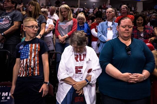 September 16, 2019, Rio Rancho, New Mexico, USA: Trump supporters attend a campaign rally for President Donald J. Trump at the Santa Ana Star Center in Rio Rancho, New Mexico. Rio Rancho USA - ZUMAj106 20190916_zap_j106_003 Copyright: xJoelxAngelxJuarezx