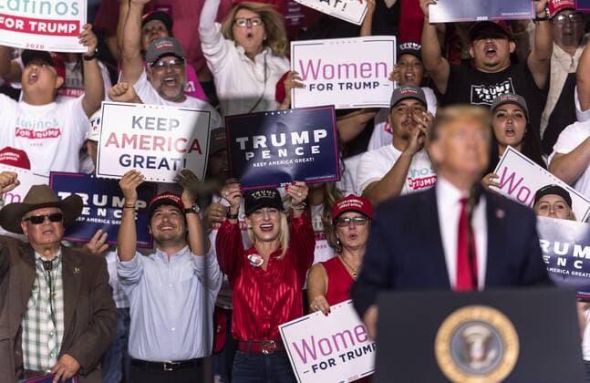Sept.16, 2019 - Rio Rancho, New Mexico, U.S. - President DONALD TRUMP conducts a Keep America Great Rally at the Santa Ana Star Center. Rio Rancho U.S. - ZUMAce6_ 20190916_zaf_ce6_011 Copyright: xBrianxCahnx