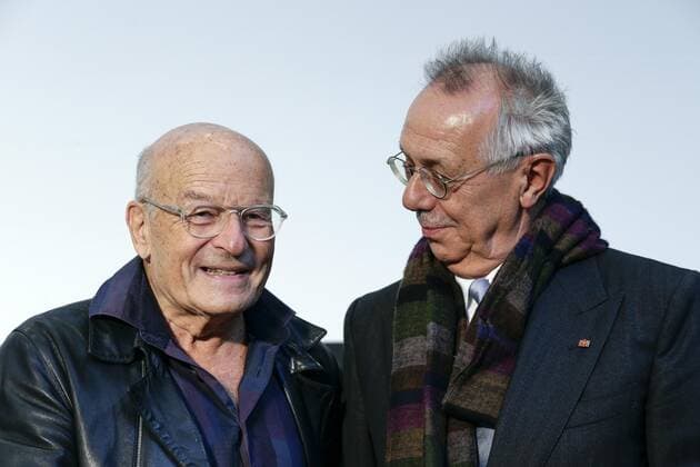 17.09.2019, Berlin, Deutschland - Bekanntgabe der Preistraeger des Praemium Imperiale 2019. Foto: v.l. Volker Schloendorff, Filmregisseur, Drehbuchautor und Filmproduzent und Dieter Kosslick, Kulturmanager, von 2001 bis 2019 Direktor der Internationalen Filmfestspiele Berlin, anlaesslich der Bekanntgabe der Preistraeger des PRAEMIUM IMPERIALE 2019.