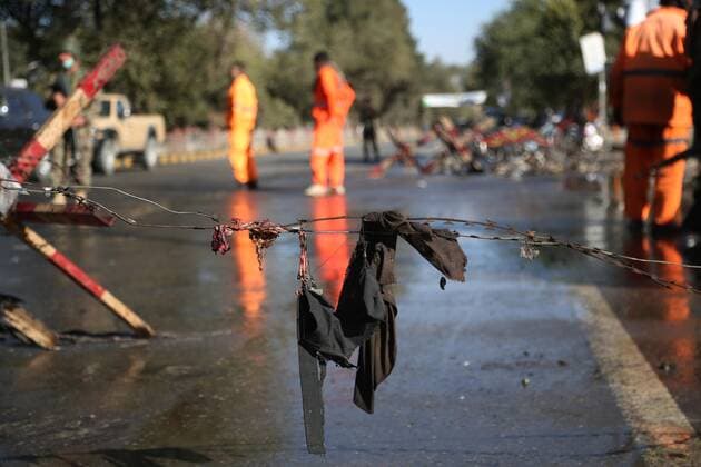 Bilder des Jahres 2019, News 09 September News Bilder des Tages (190917) -- KABUL, Sept. 17, 2019 -- Photo taken on Sept. 17, 2019 shows the site of a bomb explosion in Kabul, capital of Afghanistan. An explosion rocked Police District 9 in the Afghan capital of Kabul on Tuesday leaving 16 people dead and wounding more than 20 others, spokesman for Interior Ministry Nasrat Rahimi said. ) (SPOT NEWS)AFGHANISTAN-KABUL-SUICIDE ATTACK RahmatullahxAlizadah 
