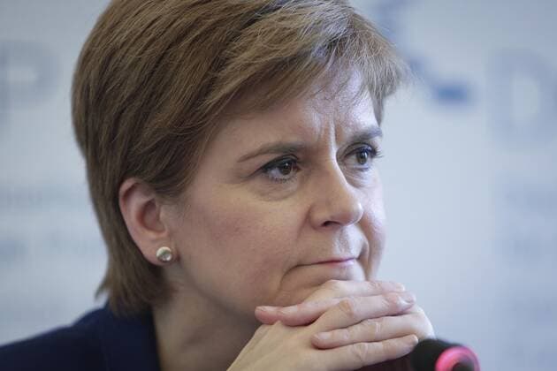18.09.2019, Berlin, Deutschland - Foto: Nicola Sturgeon, MSP, Erste Ministerin Schottlands, First Minister of Scotland, anlaesslich einer Pressekonferenz in Berlin. *** 18 09 2019, Berlin, Germany Photo Nicola Sturgeon, MSP, First Minister of Scotland, First Minister of Scotland, at a press conference in Berlin