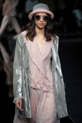 Milan Fashion Week, Women Spring Summer 2020. Milan, Women s Fashion, Spring Summer 2020. Emporio Armani catwalk. Pictured: model  Copyright: xSimonaxChiocciax xIPAx xFotosickix